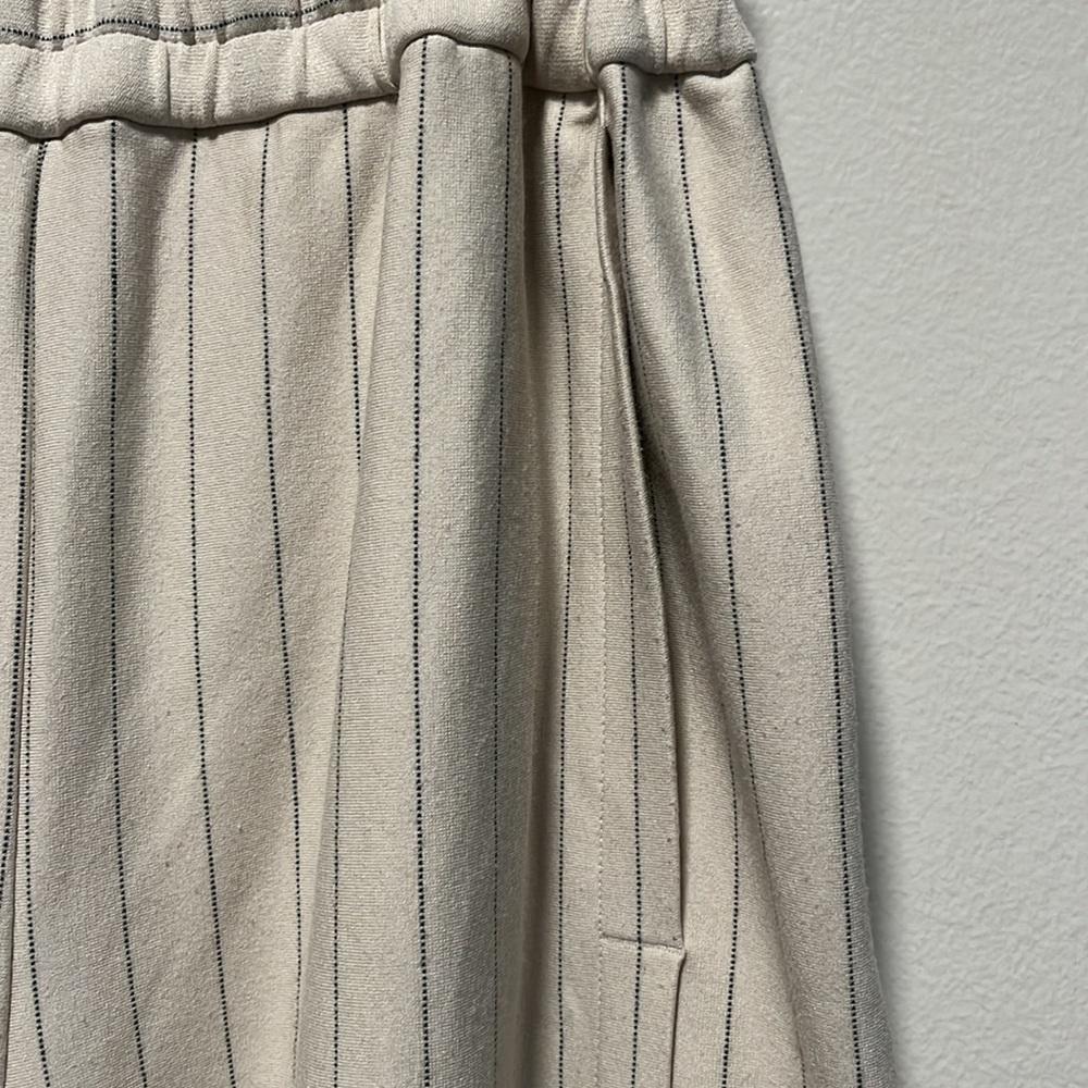 COS Straight-Leg Pinstripe Trousers, Cream, Size Large - Picture 6 of 11